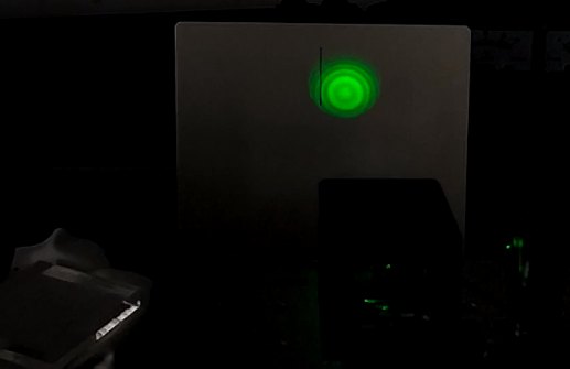 Iterferenzbild mit grünem Laser